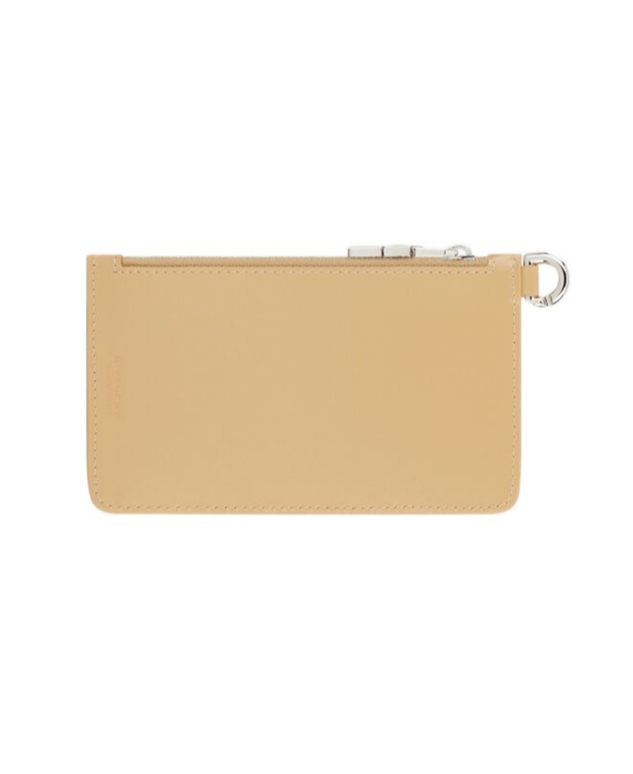 Givenchy Logo-plaque Leather Cardholder In Nude