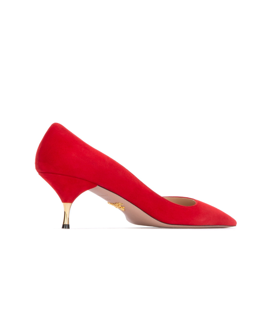 Prada Pointed And Shallow High Heels In Red