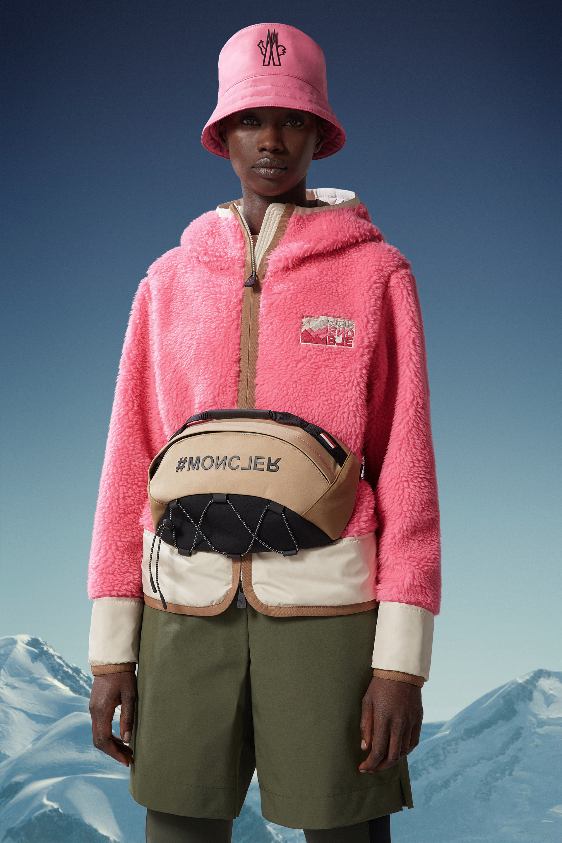 MONCLER TEDDY ZIP-UP HOODIE