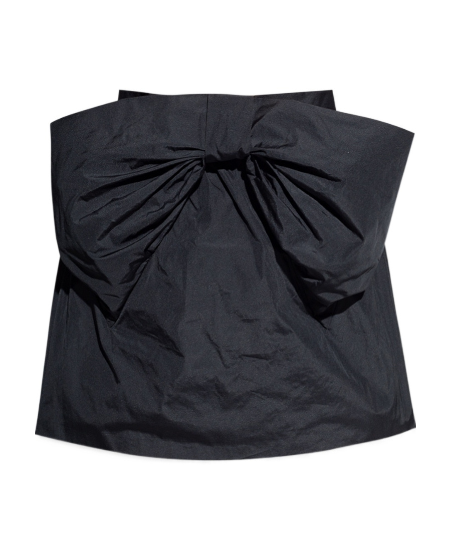 Red Valentino Logo Bow Shorts In Black