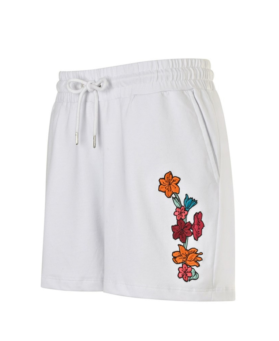 Ea7 Logo Drawstring Sports Shorts In White