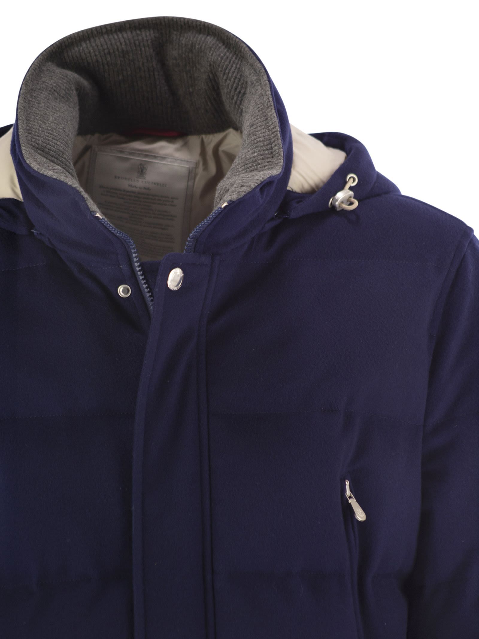 Brunello Cucinelli Padded Jacket In Blue