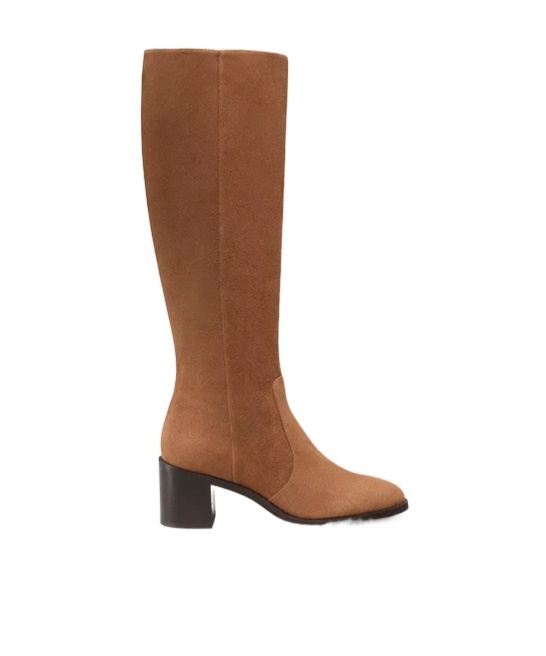Stuart Weitzman Esme Zip Boot Knee-high In Brown