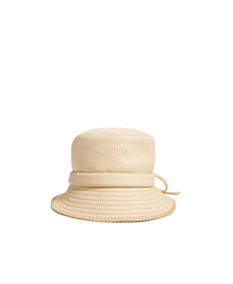Jacquemus Tie-fastening Bucket Hat In Nude