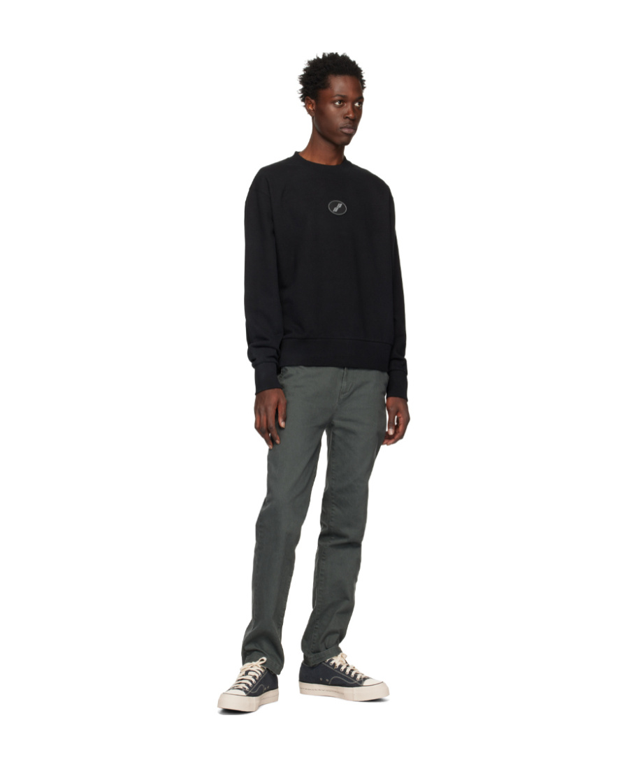 We11 Done Logo Hoodie In Black