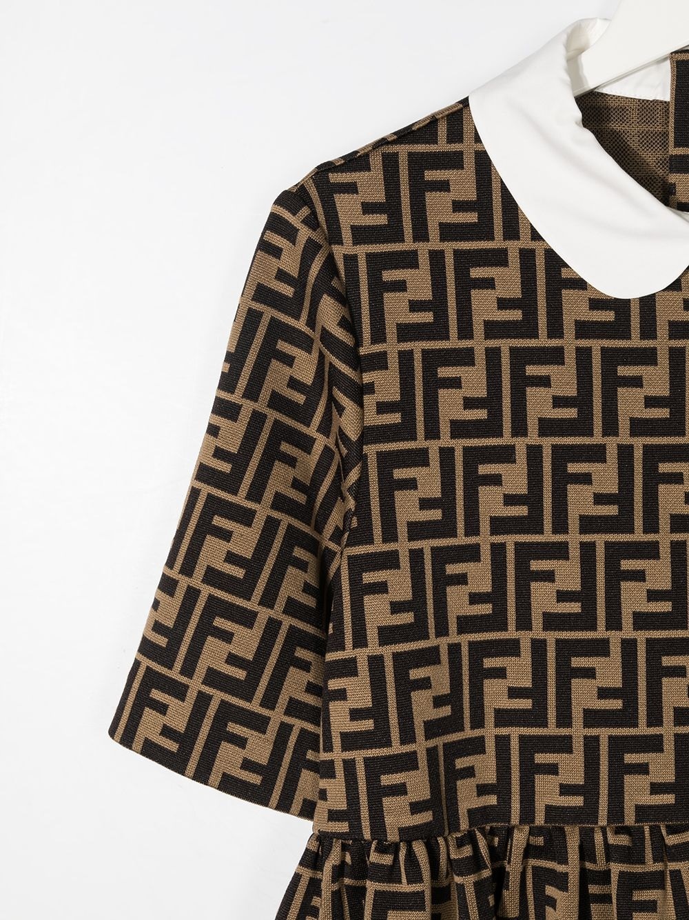 Fendi Ff Cotton-blend Dress In Black