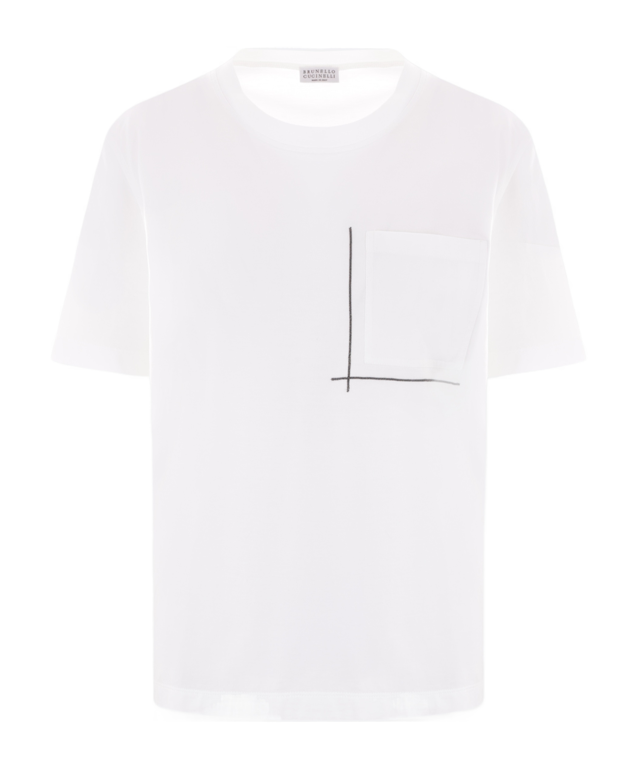 Brunello Cucinelli Classic Pocket Tee Shirt Clothing In White