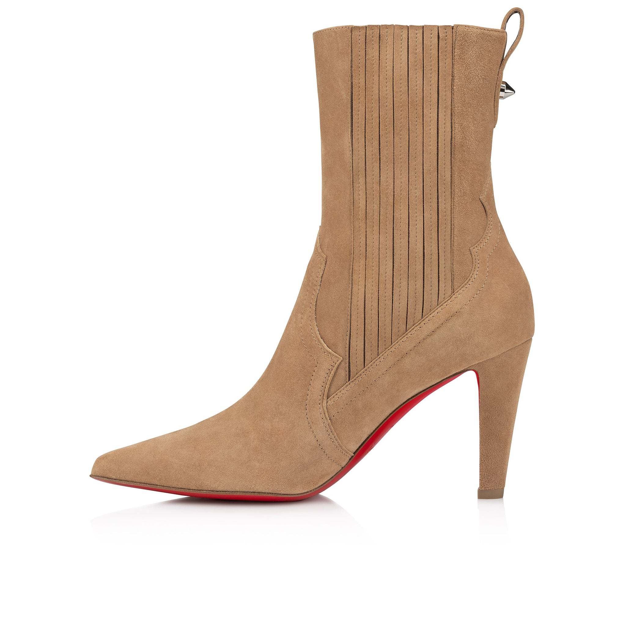 Christian Louboutin Santigag Suede Heeled Boots 85 In Green