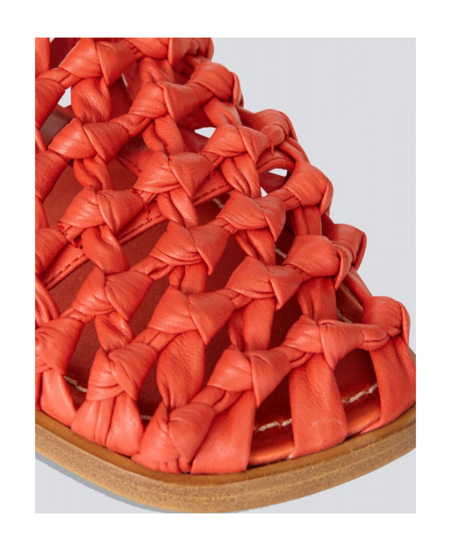 Etro Woven Slip-on Sandals In Red