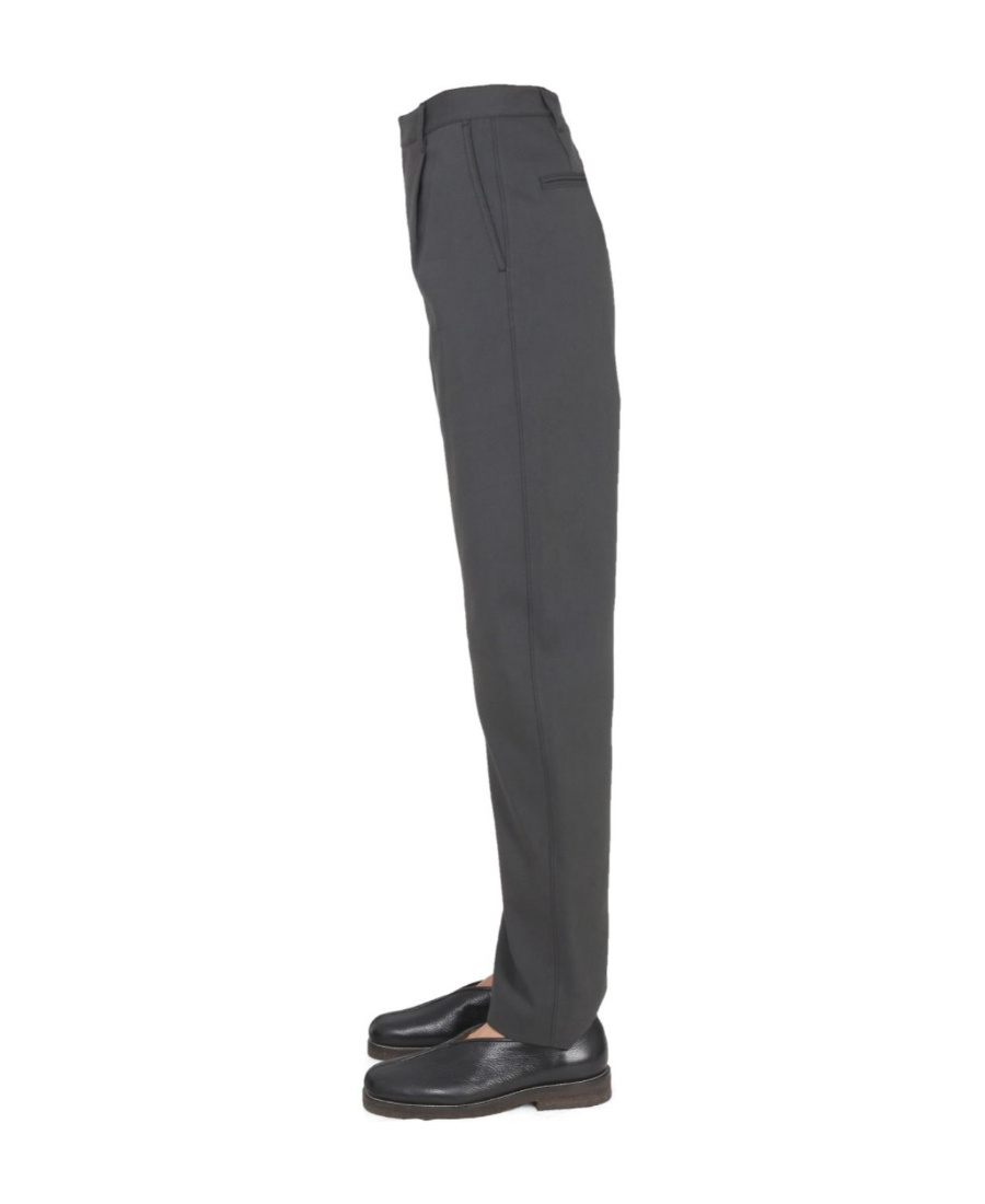 Lemaire Straight-leg Cotton-blend Trousers In Black