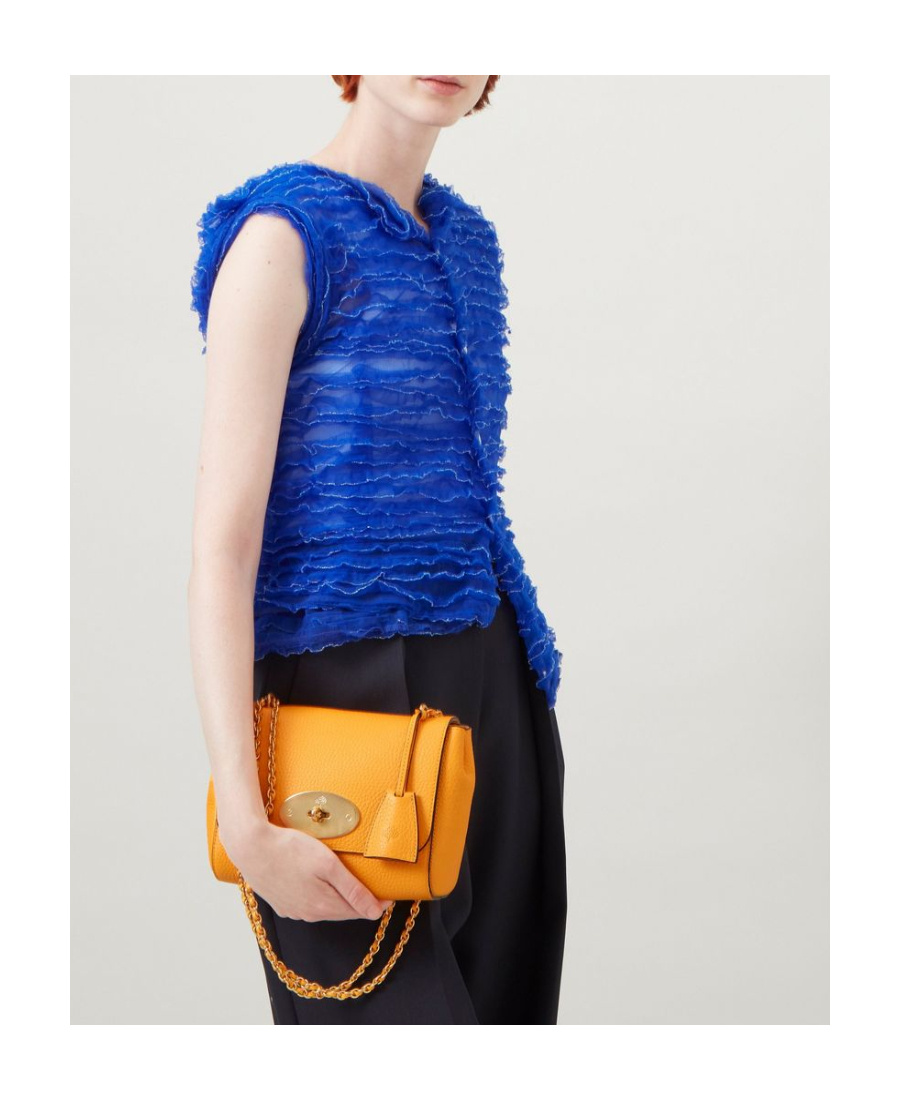 Mulberry Lily Leather Satchel Bag In Orange