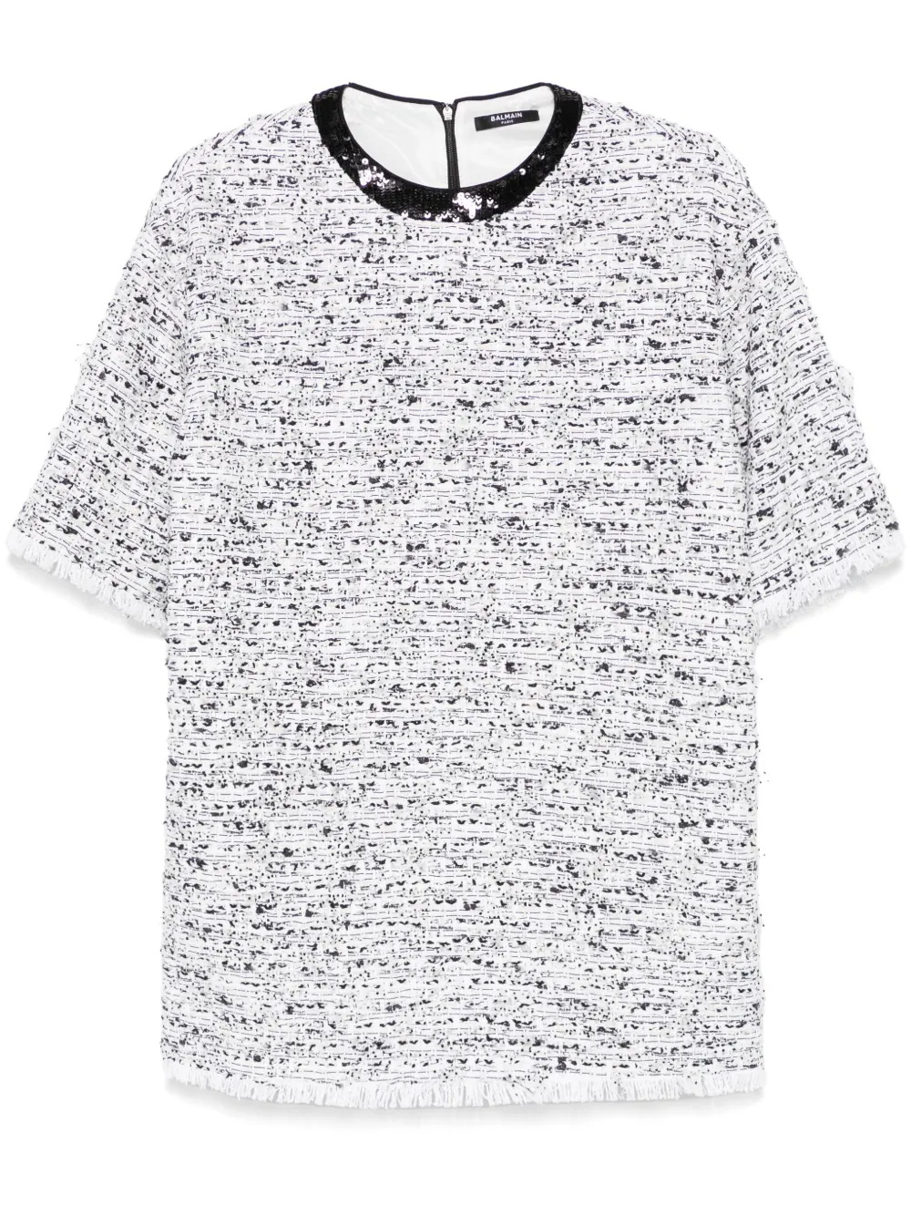 Balmain Tweed Top In White