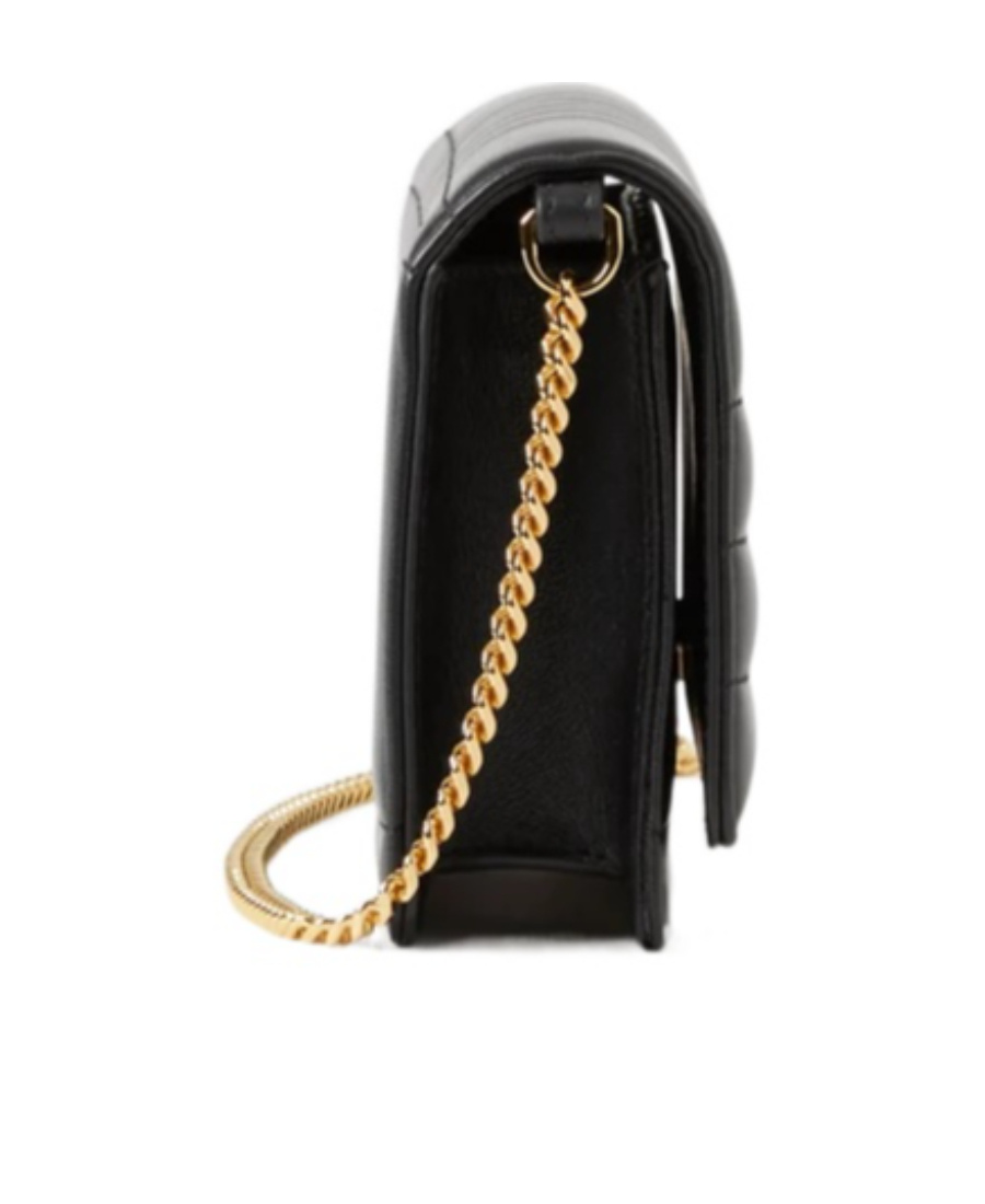 Burberry Quilted Leather Lola Mini Bag In Black