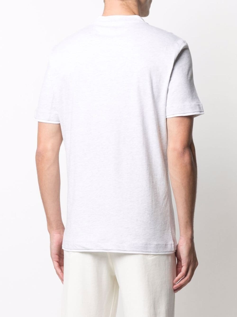 Brunello Cucinelli Logo-embroidered Cotton T-shirt In White