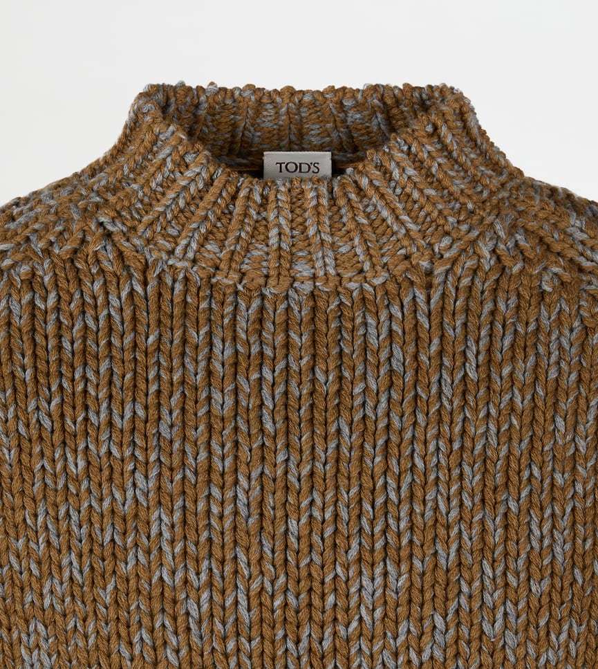 Tod's Cashmere-blend Crewneck Sweater In Brown