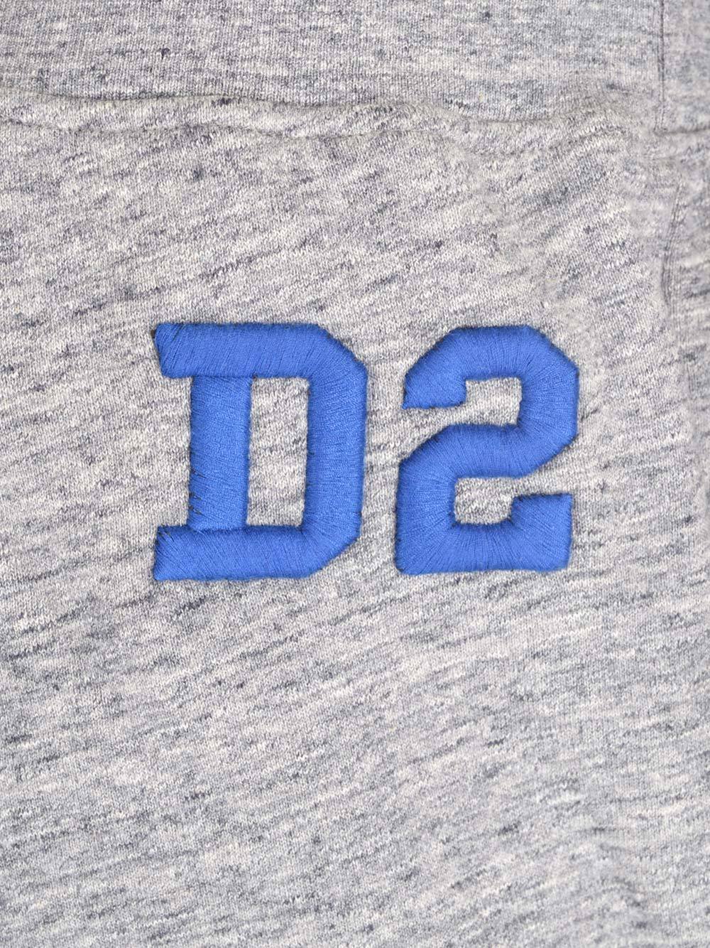 Dsquared2 Embroidered-logo Cotton Track Pants In Gray