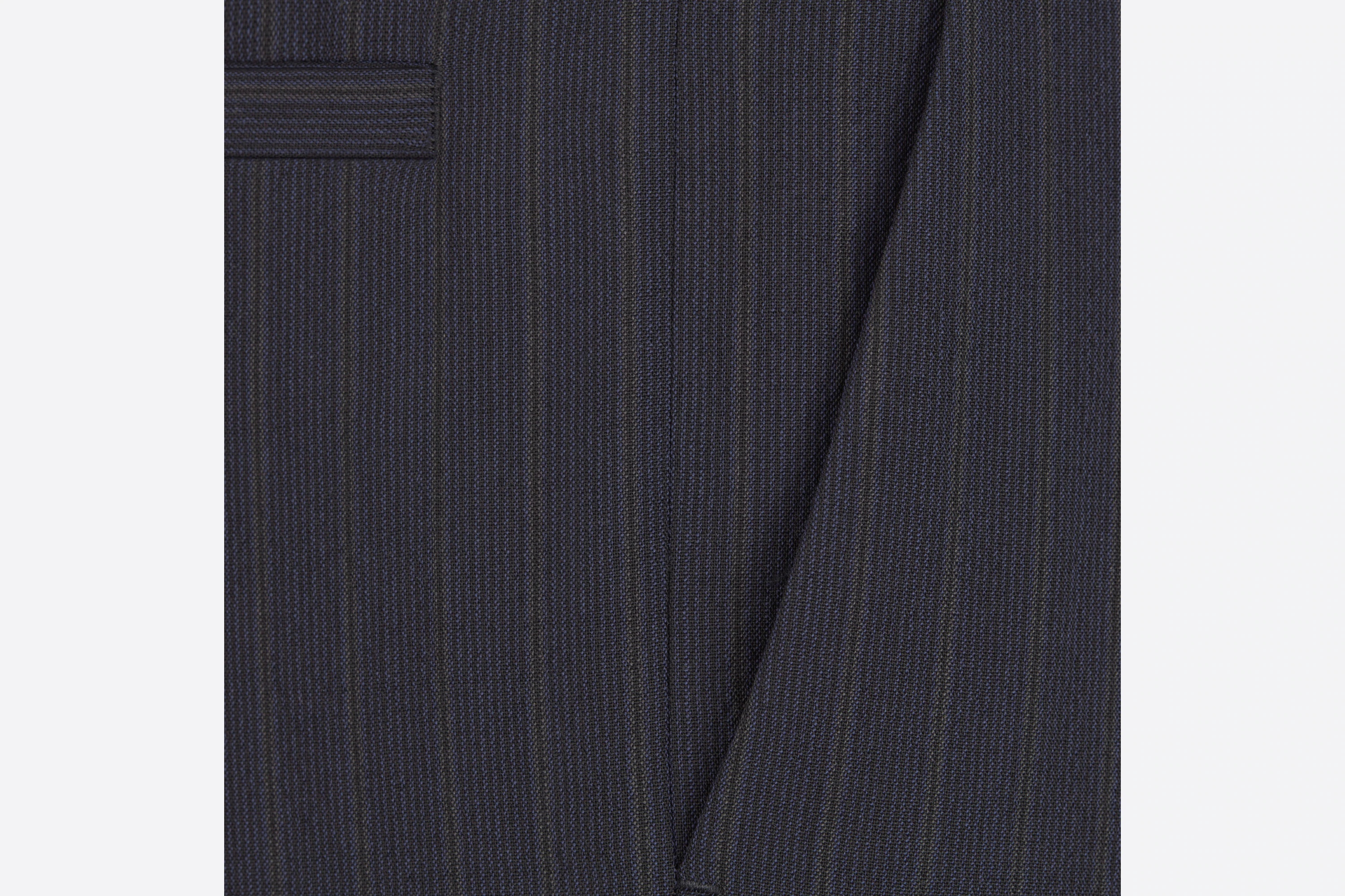 Dior Frilly Striped Casual Pants In Black