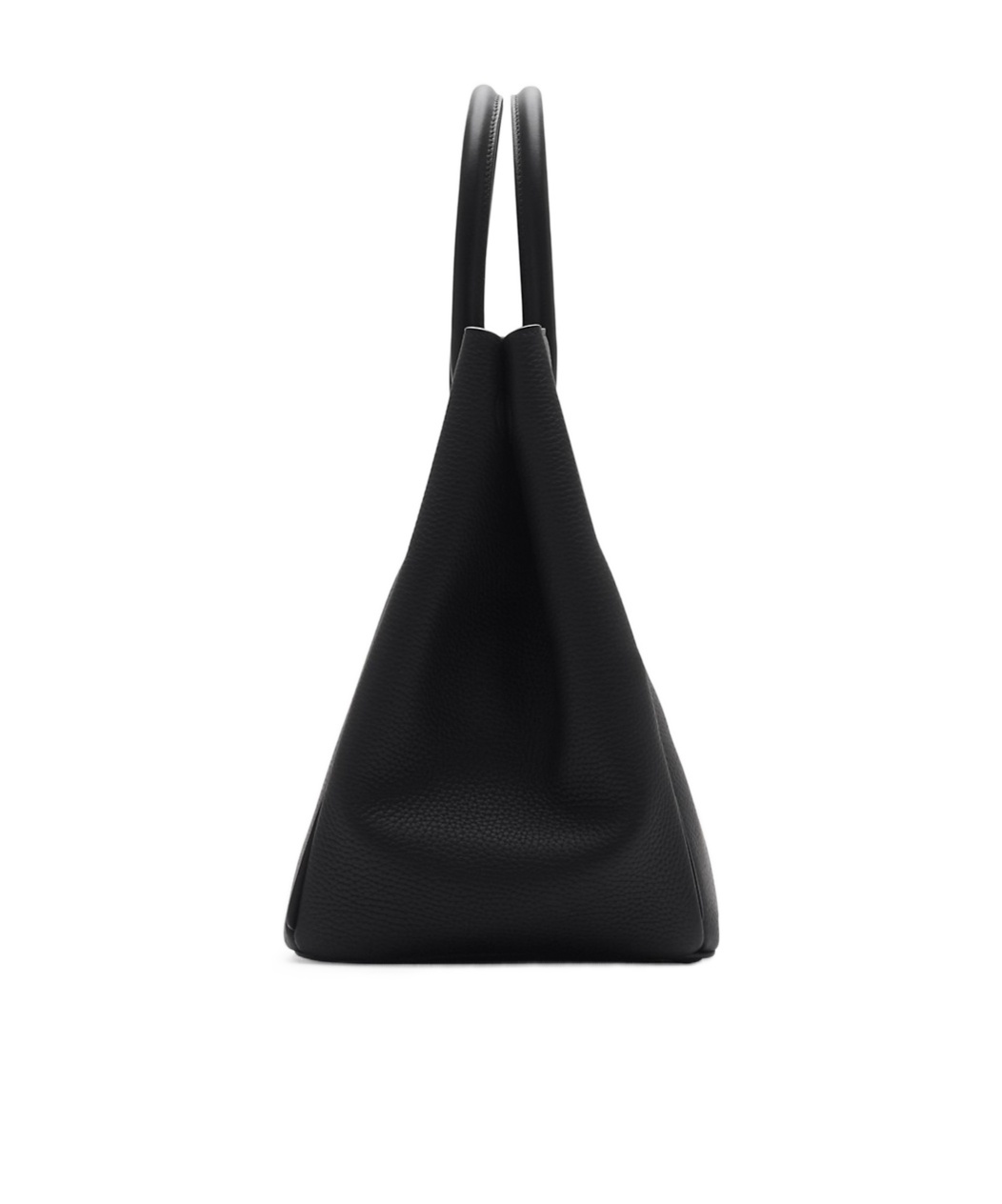 Burberry Rocking Horse Medium Black Leather Tote Women In Black