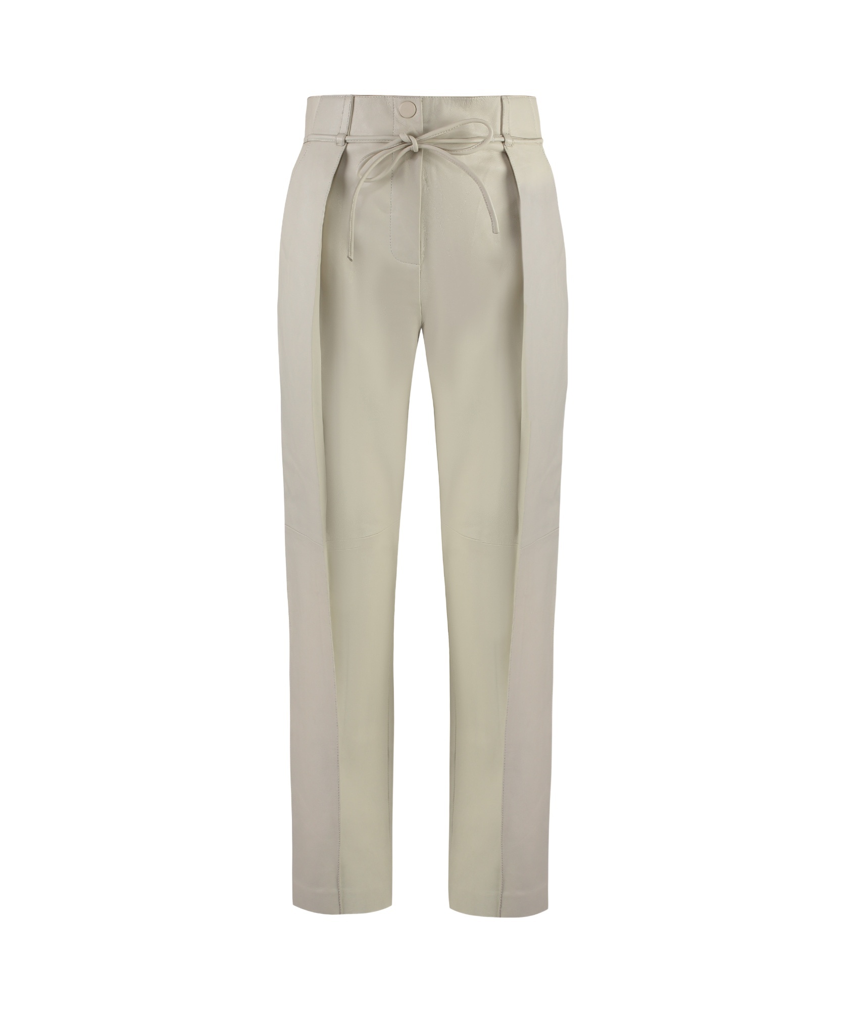 Yves Salomon Leather Trousers In Nude
