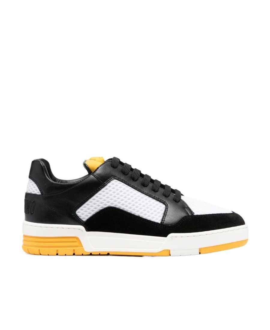 Moschino Rubber Sole Sneakers With Teddy Bear Motif In Black