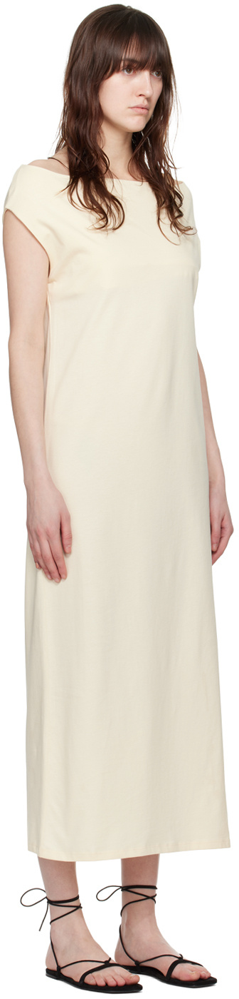 Loulou Studio Martial Midi Dress In Ivory Cotton In White