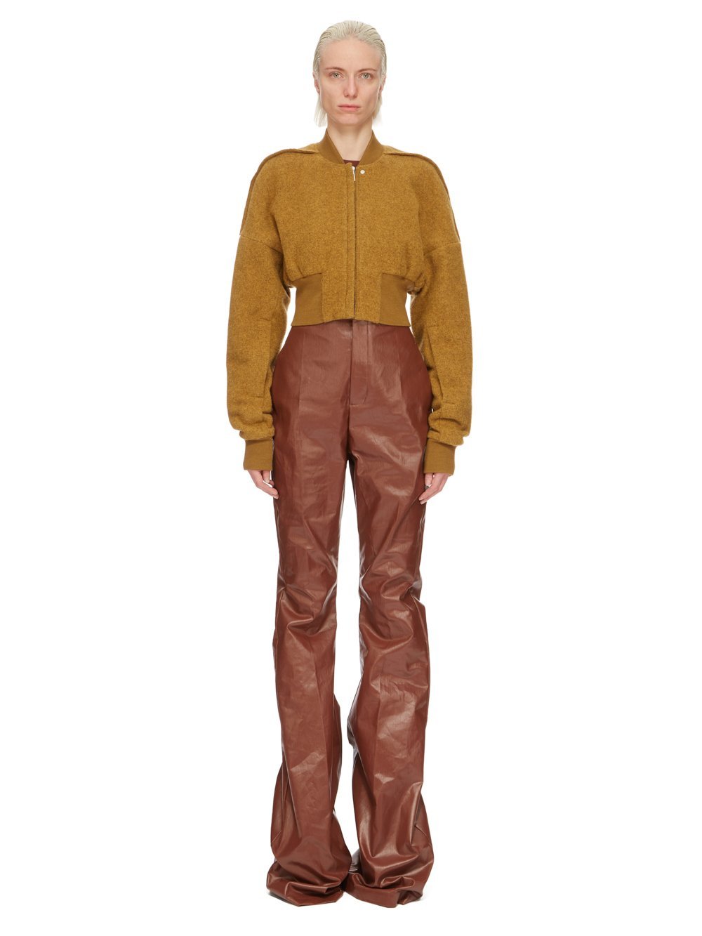 Rick Owens High-waisted Casual Pants In Brown