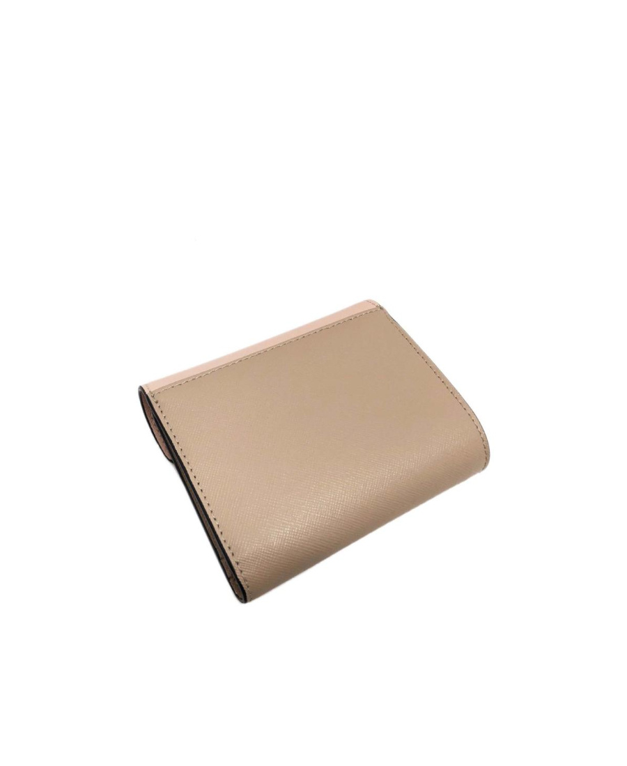 Marni Panelled Logo Print Wallet In Nude
