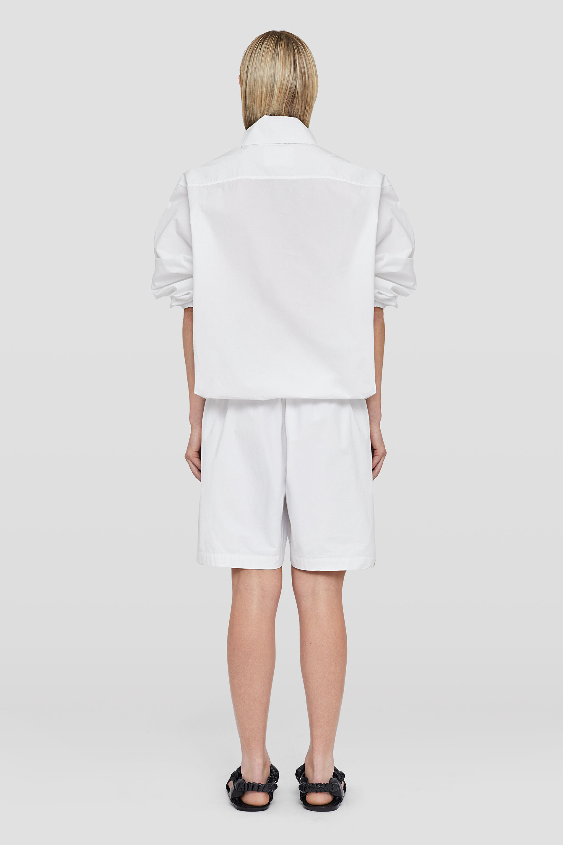 Jil Sander Funnel-neck Asymmetric Blouse In White