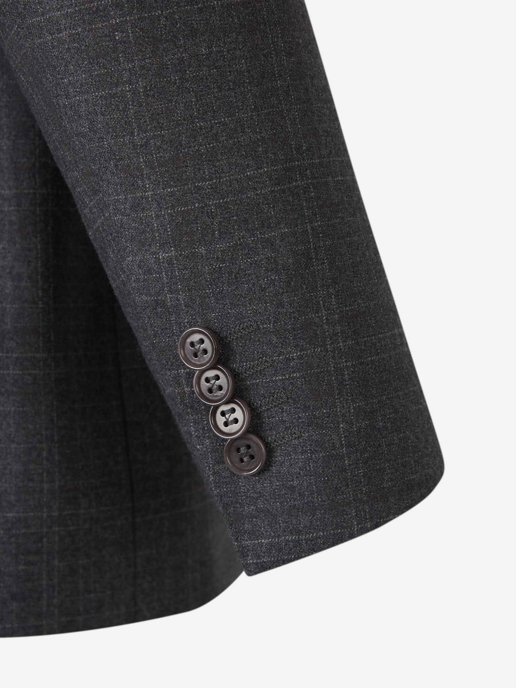 Canali Prince Of Wales Motif Suit In Black