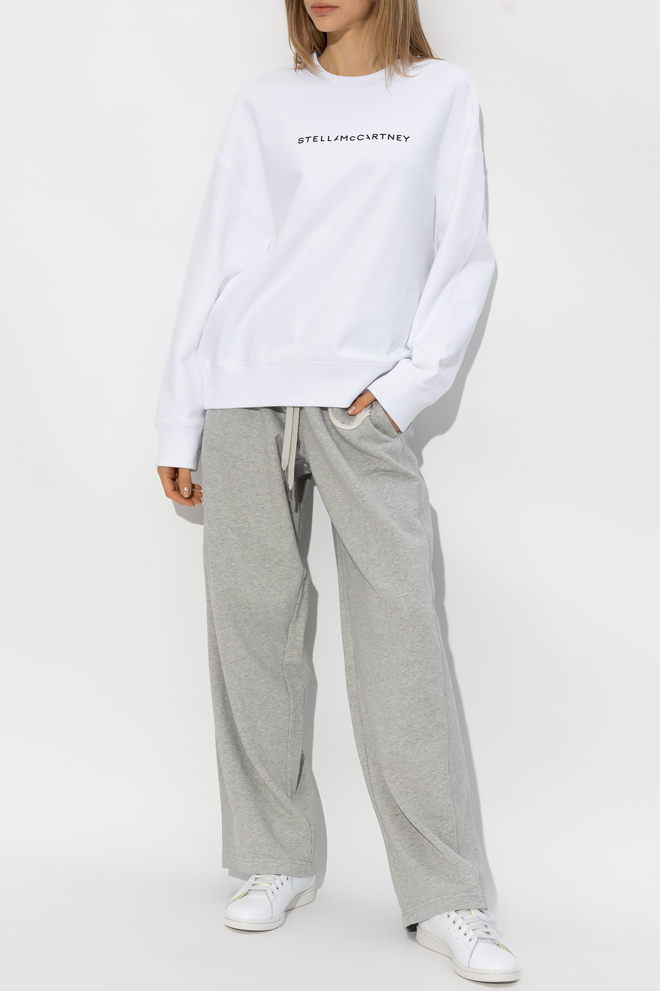 STELLA MCCARTNEY STELLA MCCARTNEY LOGO PRINTED CREWNECK SWEATSHIRT