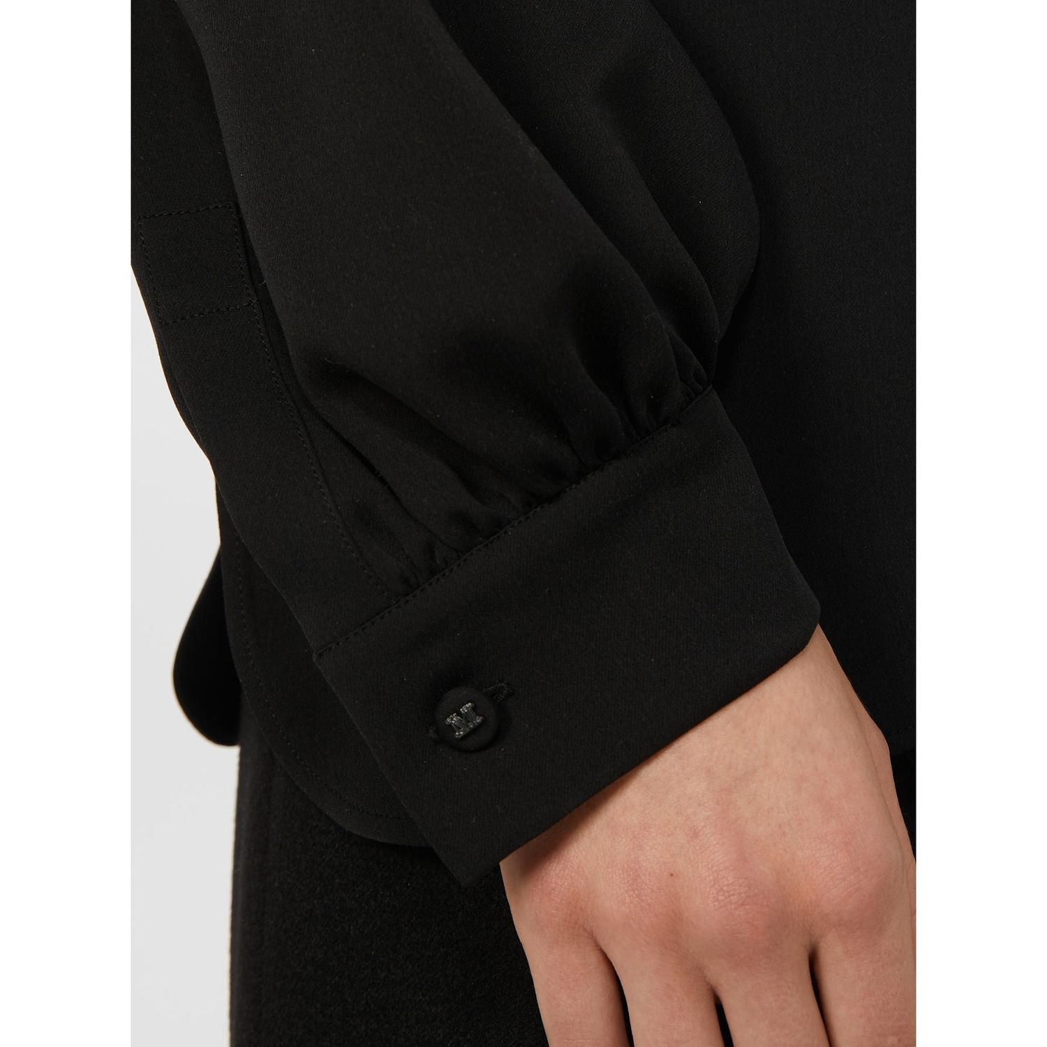 Max Mara Melania Pussy-bow Silk-crepe Blouse In Black