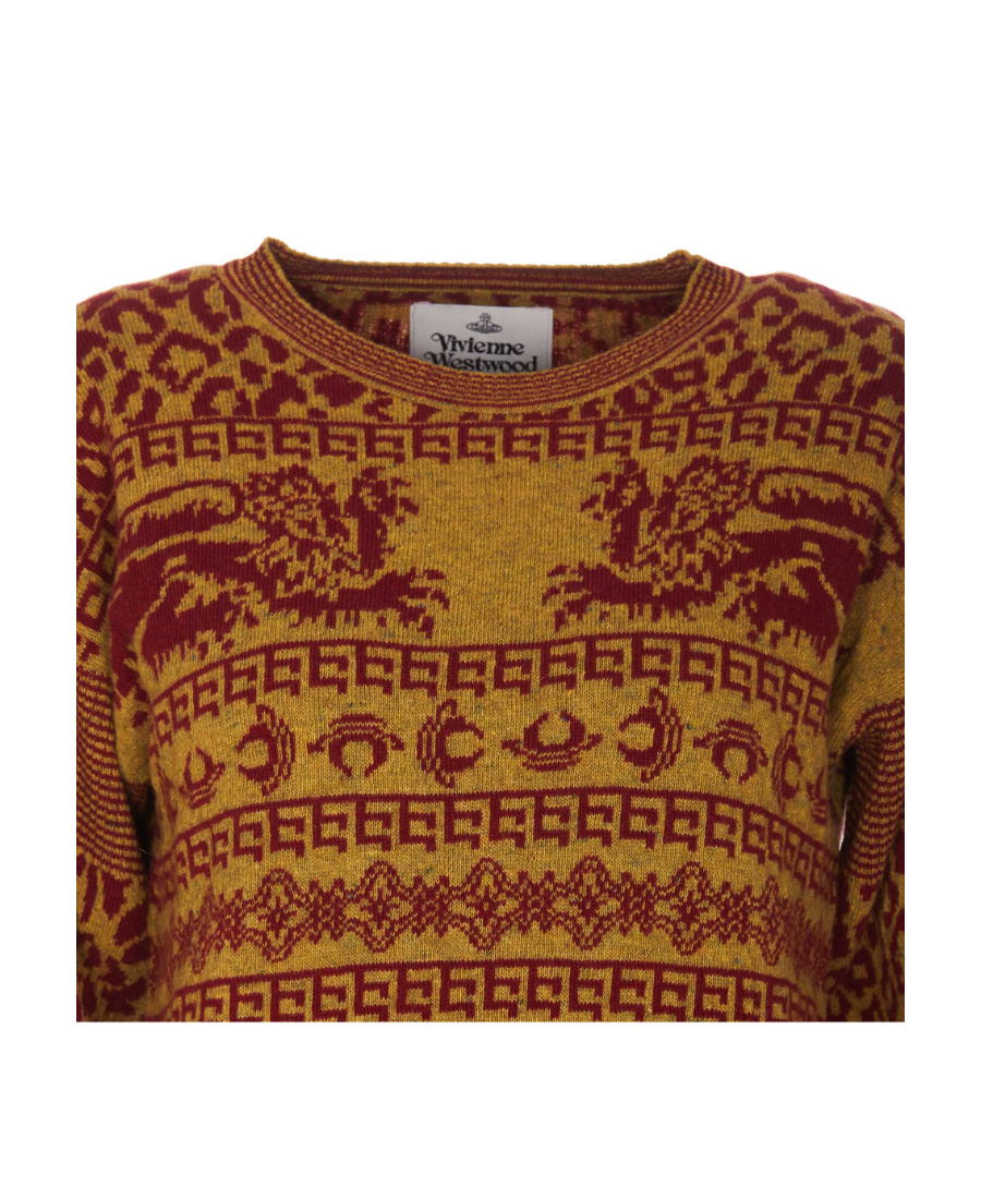Vivienne Westwood Intarsia Wool-blend Jumper In Brown
