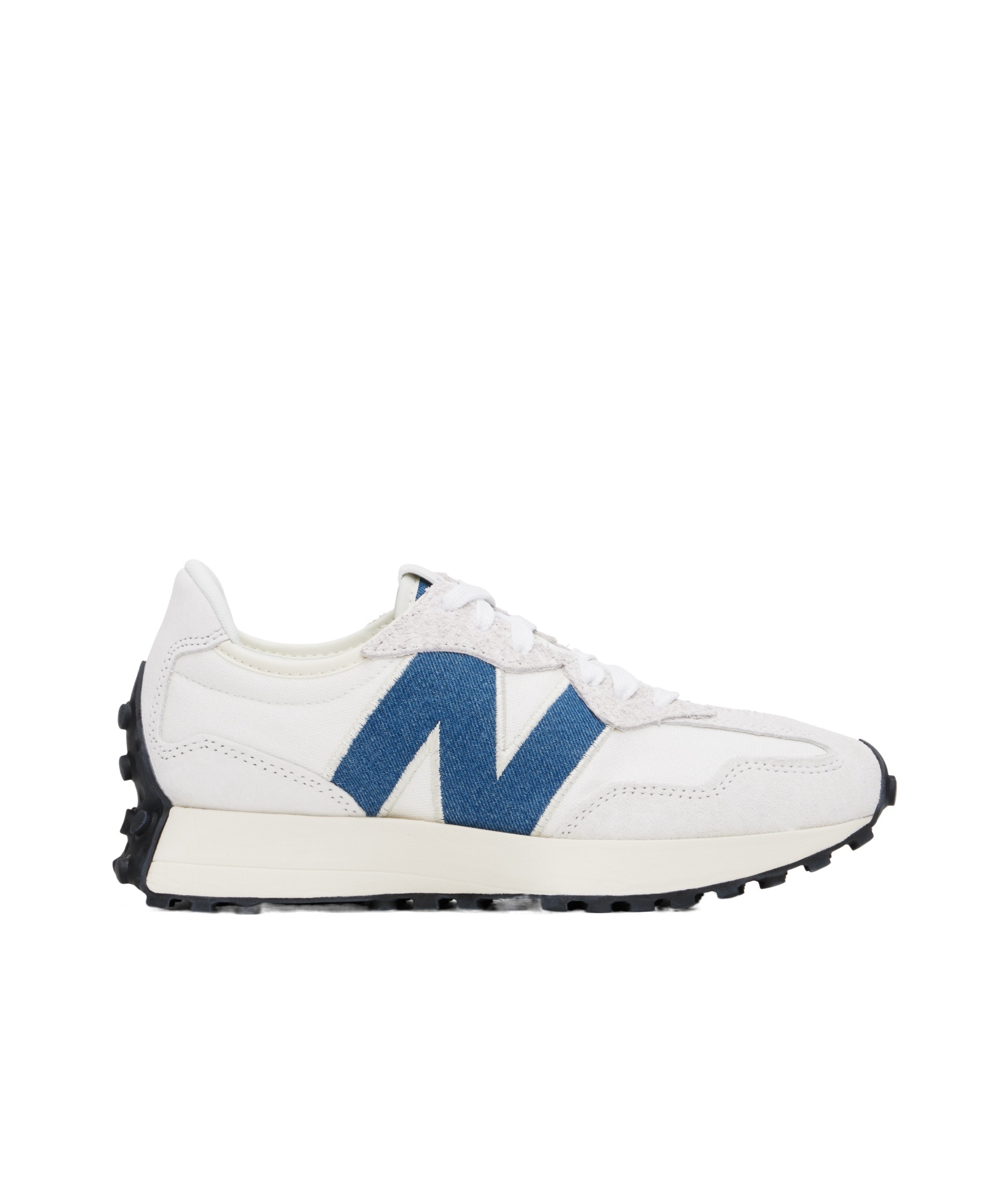 New Balance 327 Panelled Canvas Sneakers In White