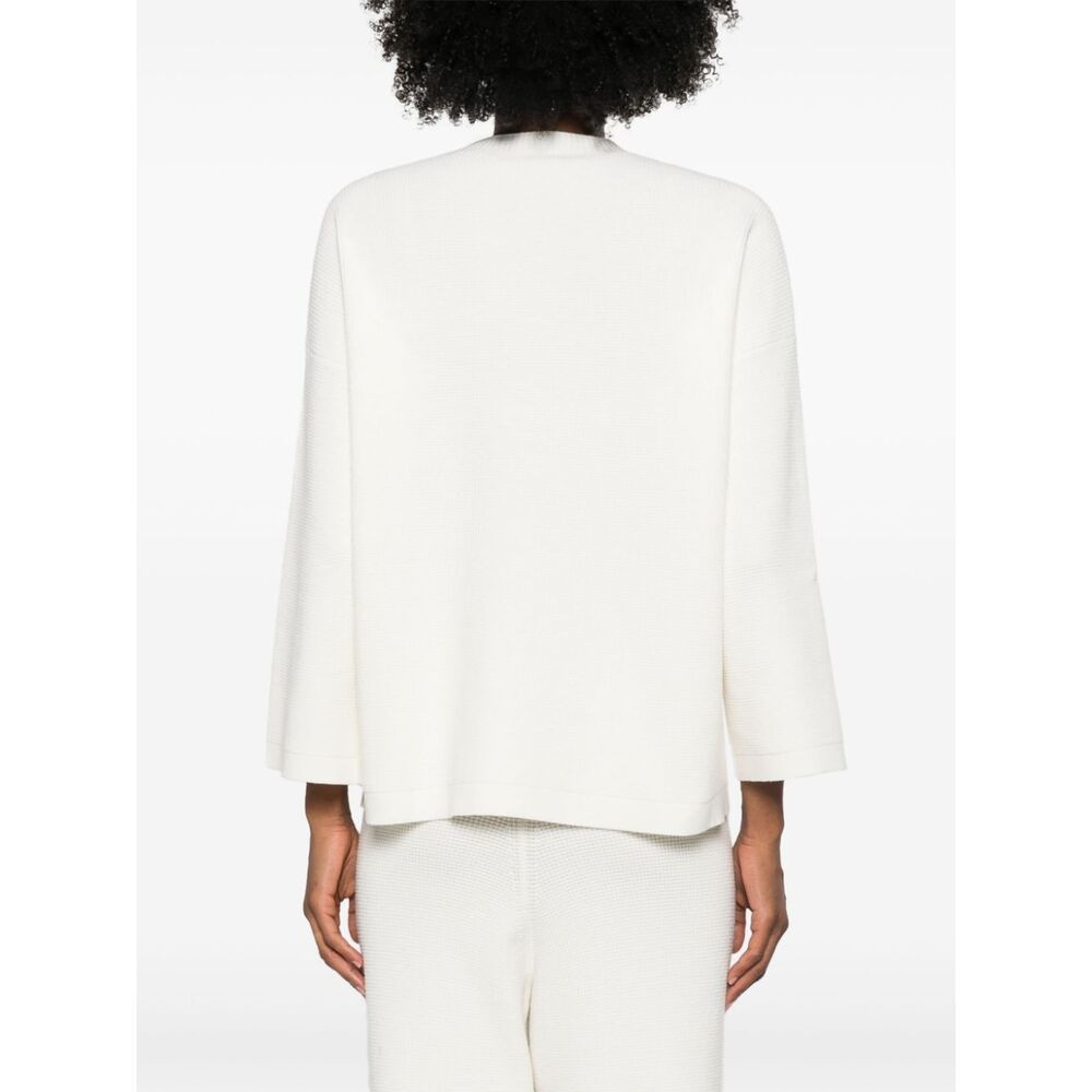 Shop Fabiana Filippi Platinum Turtle Neck Jumper In White