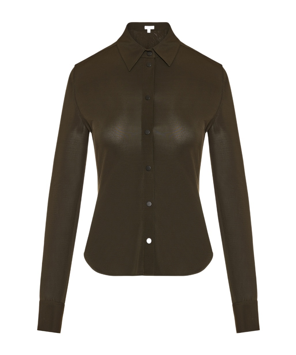 Alaïa Button-up Long-sleeve Shirt In Brown