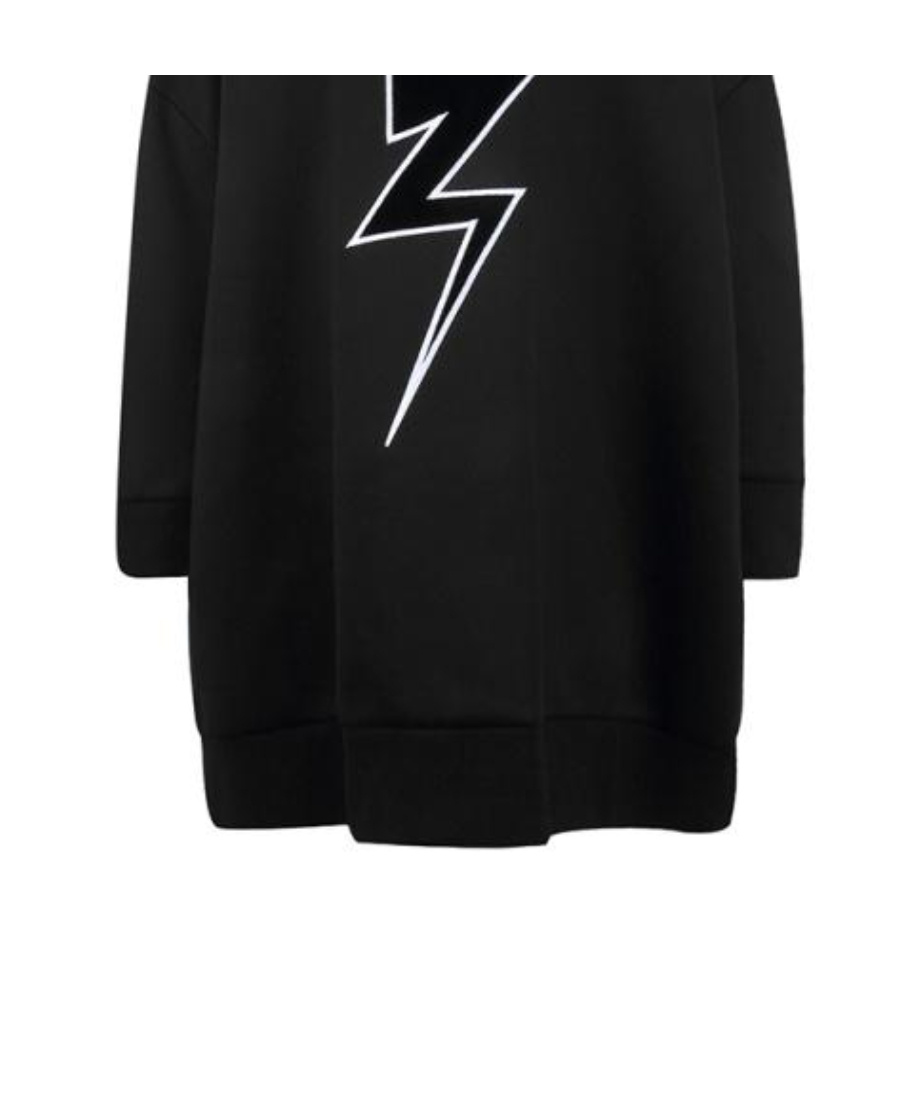 Neil Barrett Lightning Printed Sweater In Black