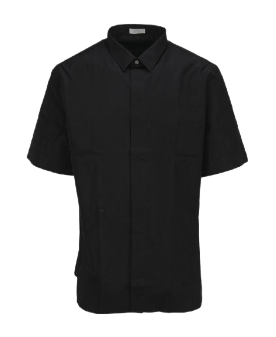 Dior Bee Embroidered Short-sleeved Shirt In Black