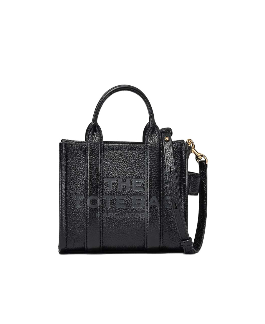 Marc Jacobs Micro The Leather Tote Bag In Black