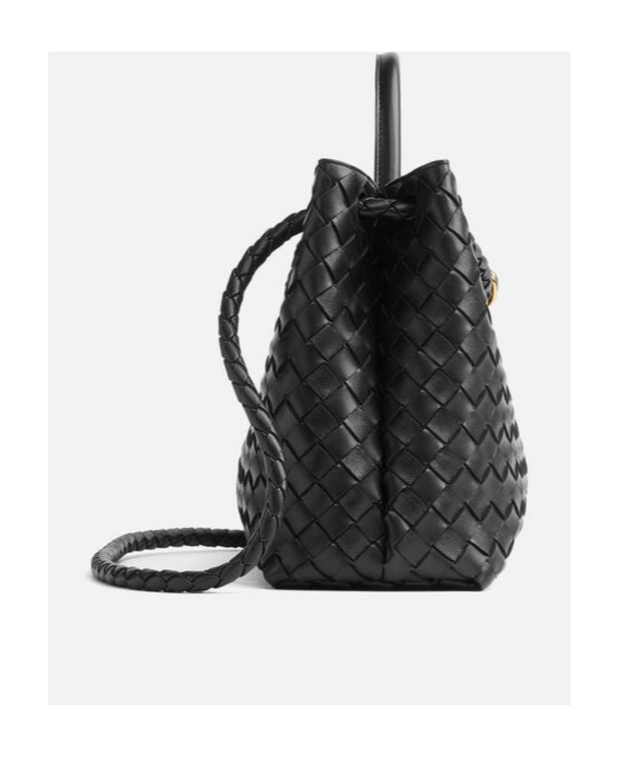 Bottega Veneta Black Medium Andiamo Bag In 1139 Black M Brass
