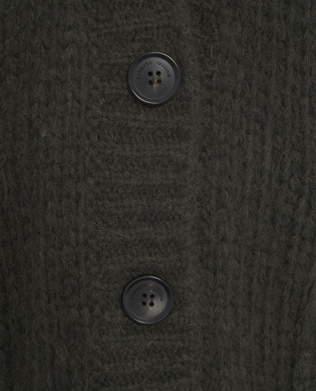 Roberto Collina Textured Knit Cardigan Front Pockets In Multi