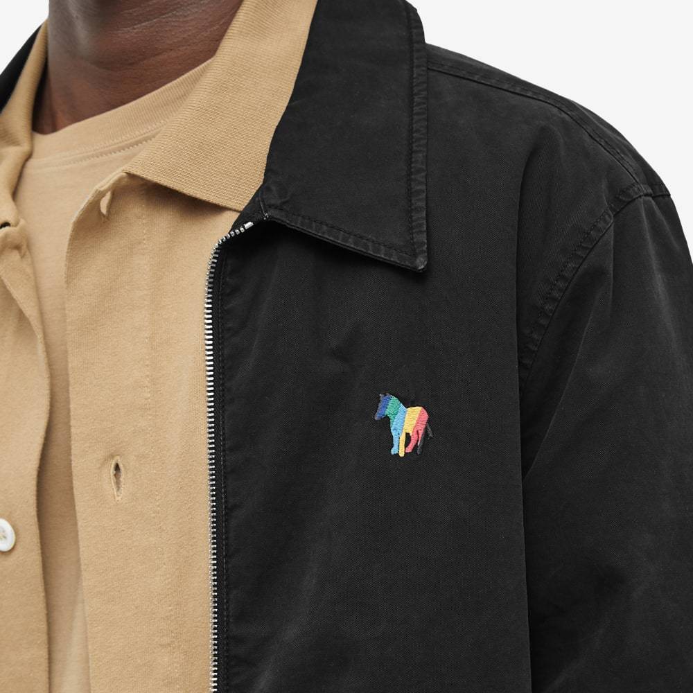 Ps By Paul Smith Zebra-embroidered Organic Cotton Jacket In Black