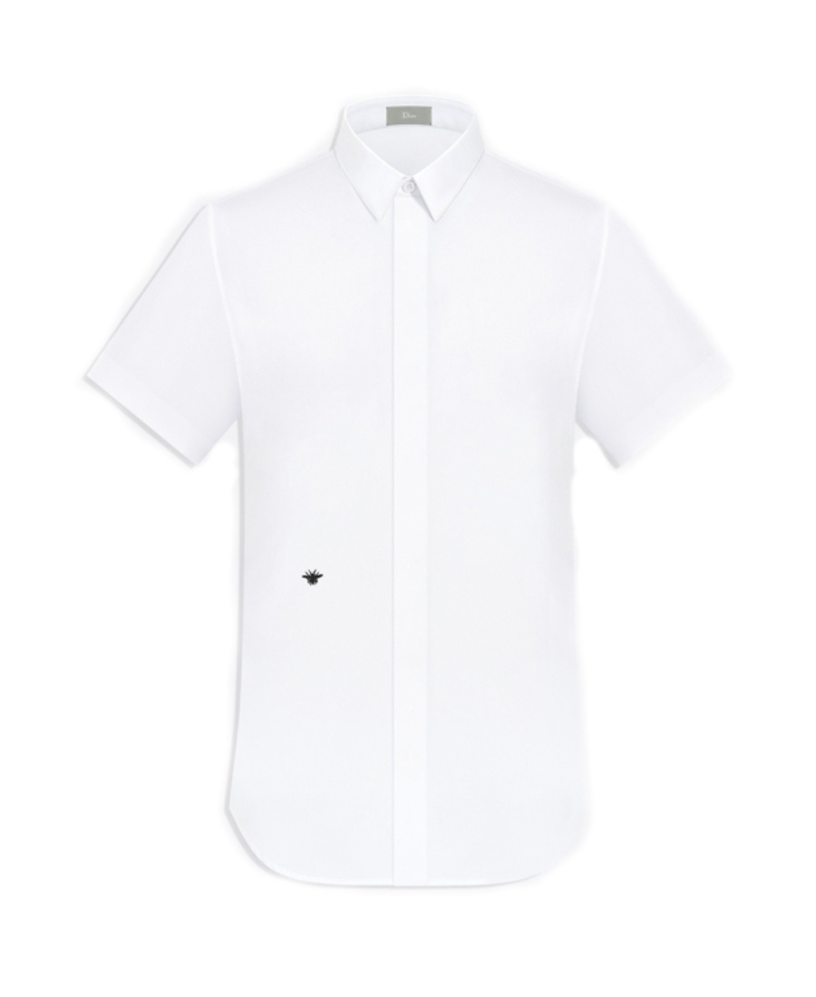 Dior Bee Short-sleeved Shirt In White