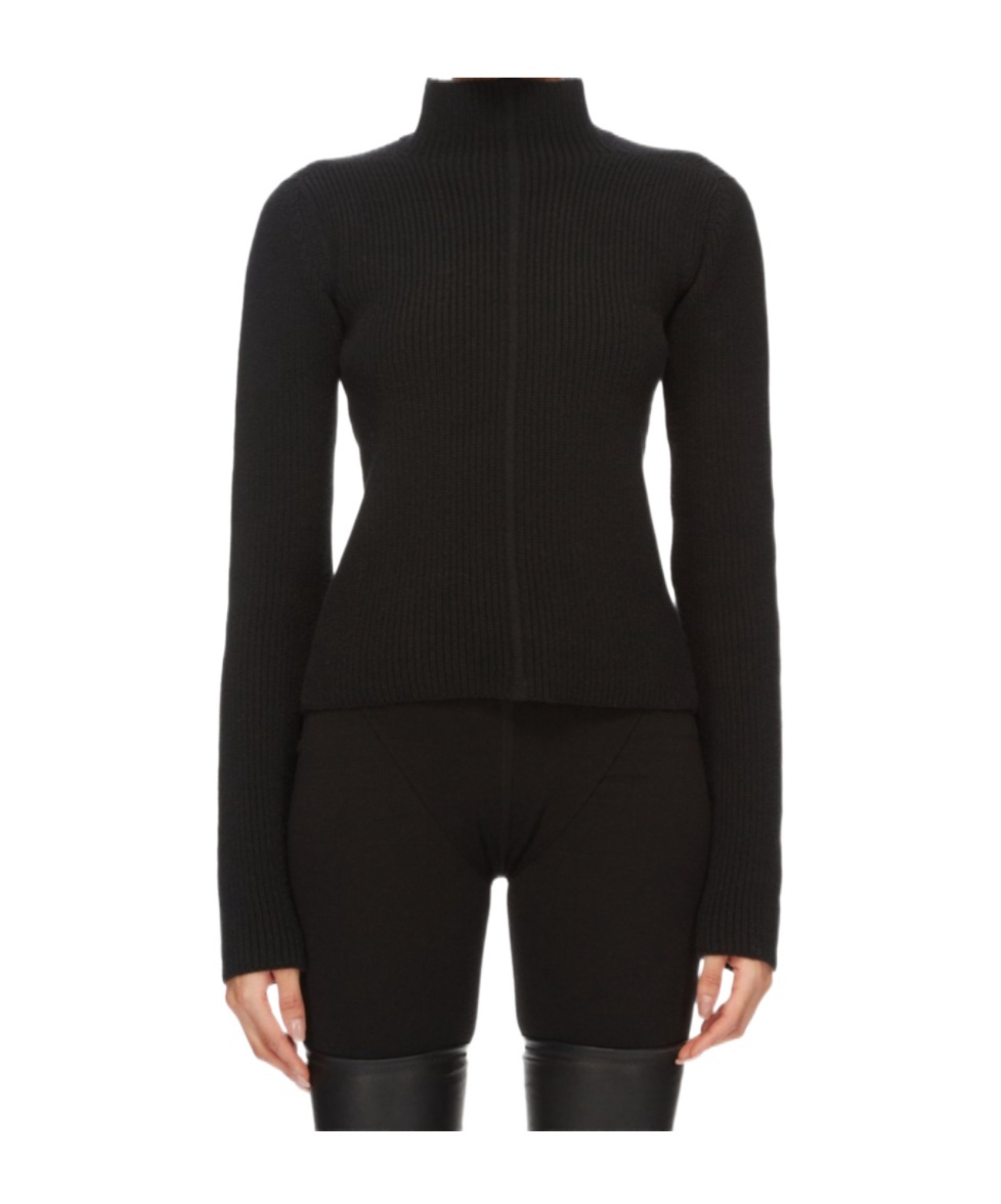 Rick Owens Black Porterville Headon Dbl Lupetto Turtleneck In Black