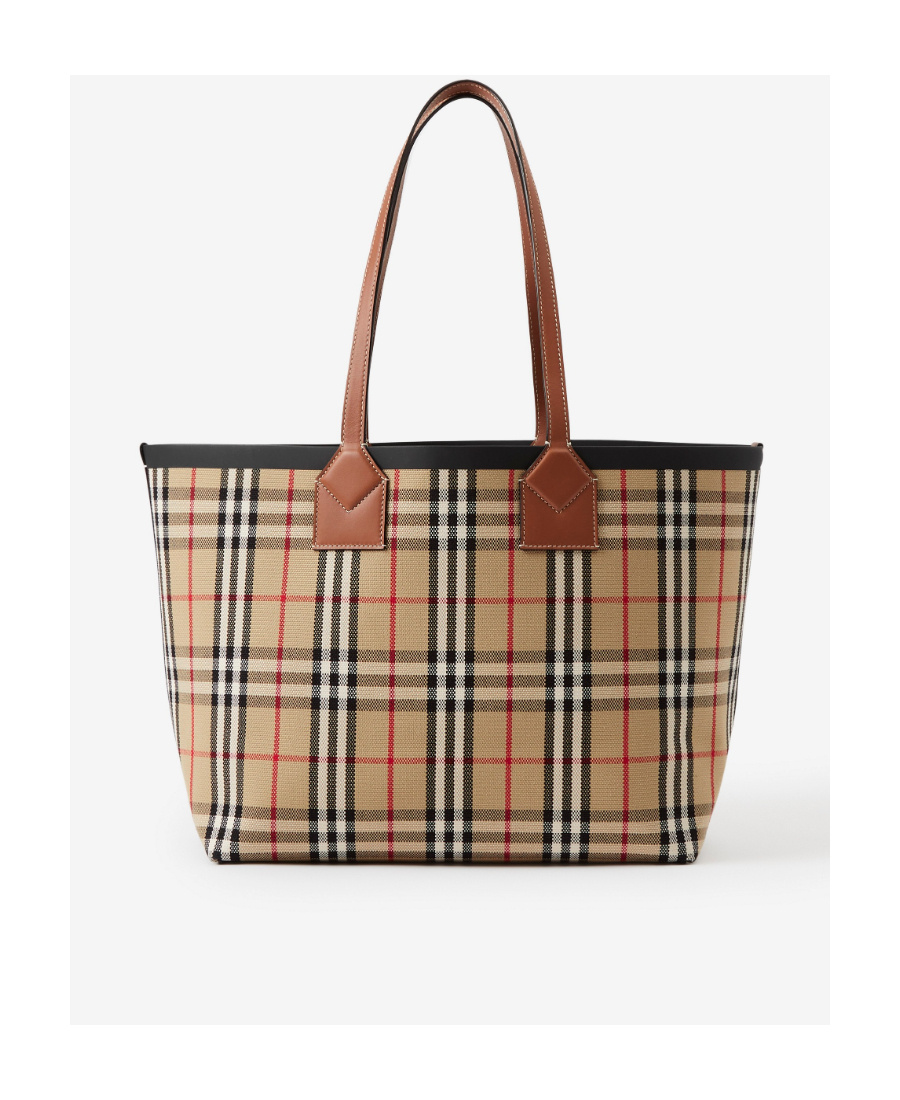 Burberry Medium London Check-pattern Tote Bag In Multicolor