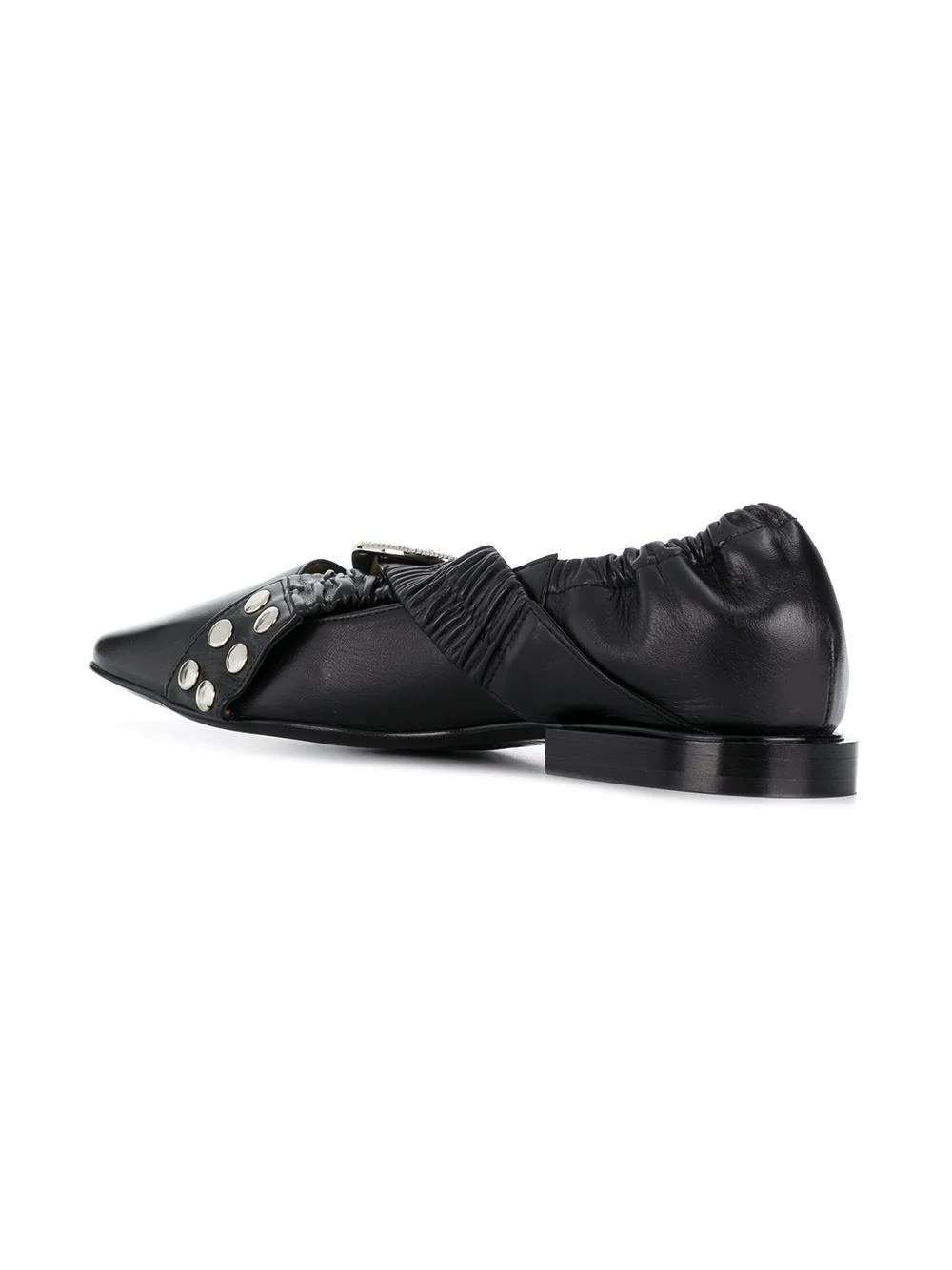 Toga Pulla Leather Slip-on With Bow Flat In Black