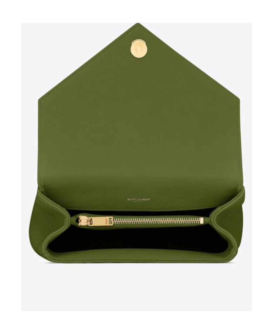 Saint Laurent Medium Collège Shoulder Bag In Green
