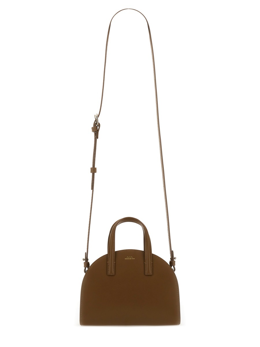 Apc A.p.c. Demi Lune Small Tote Bag In Brown