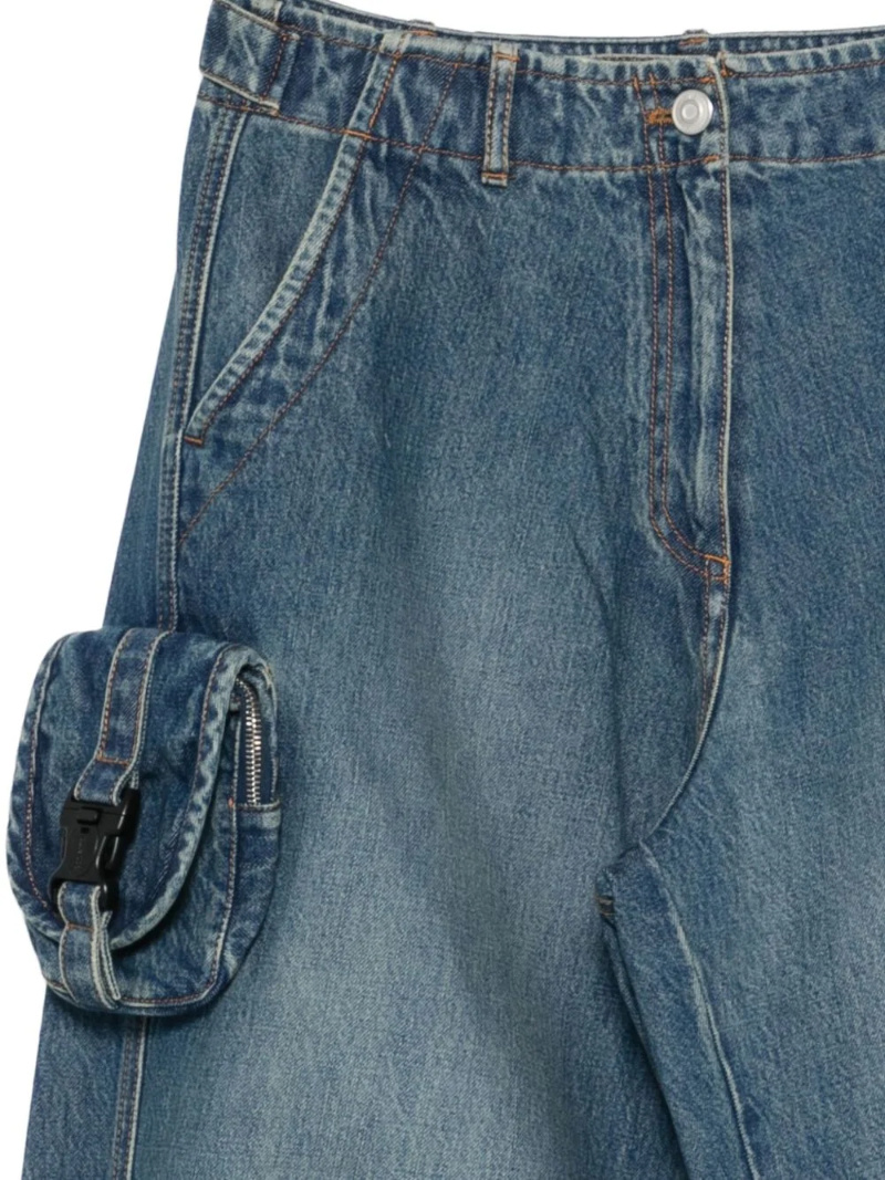 Coperni Flap-pocket Cotton Jeans In Blue