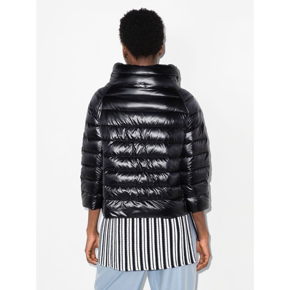 Herno Sofia Nylon Cape In Black