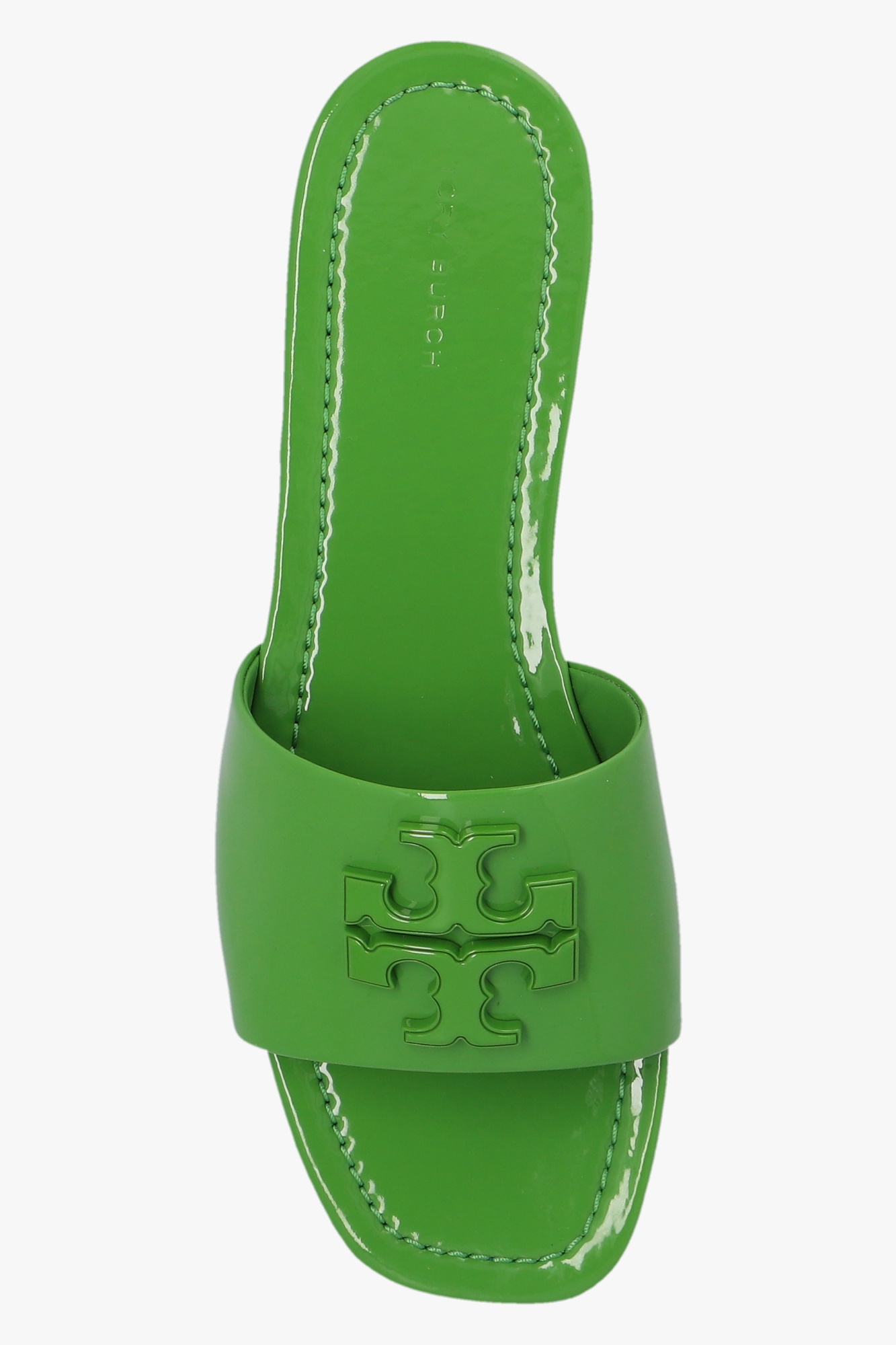 TORY BURCH ELEANOR PATENT-LEATHER SLIDES